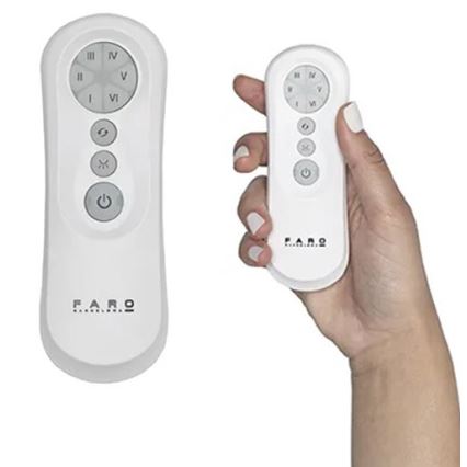 FARO 34100 - Stropni ventilator MILOS črna + Daljinski upravljalnik