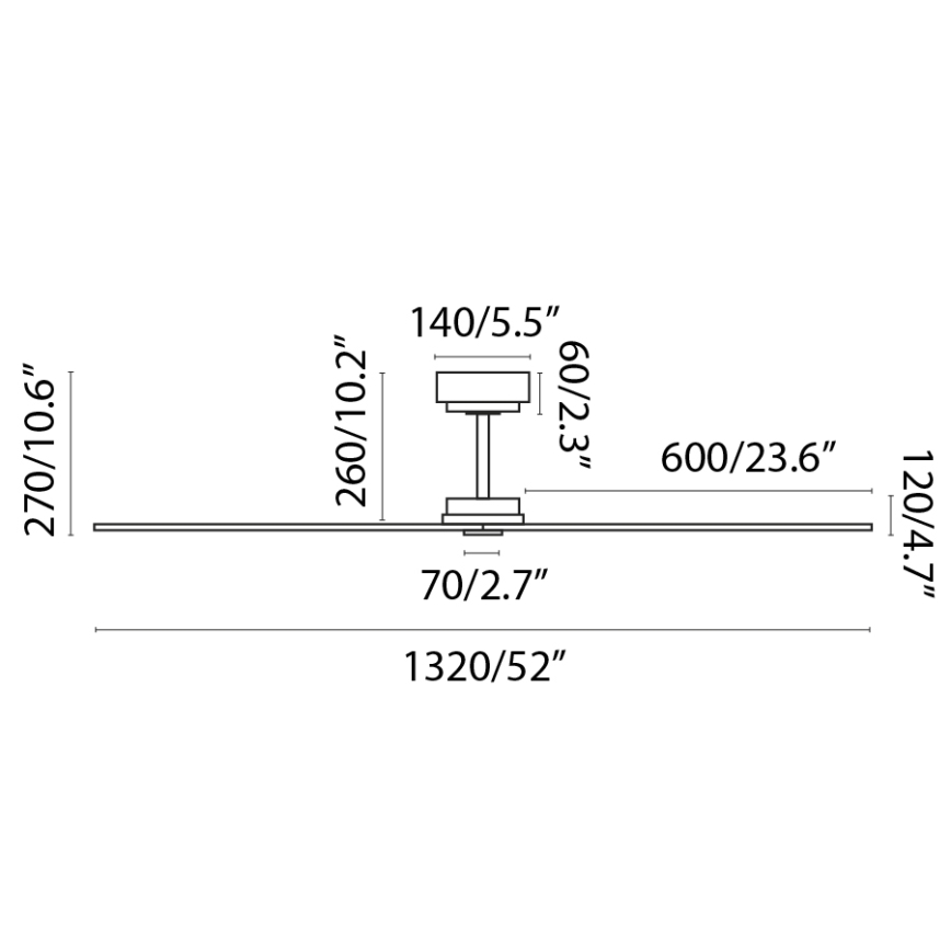 FARO 34100 - Stropni ventilator MILOS črna + Daljinski upravljalnik