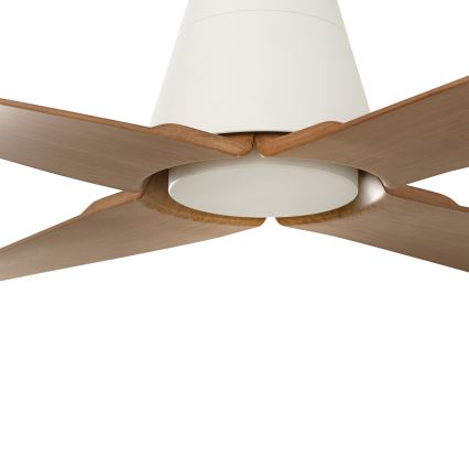 FARO 34105 - Stropni ventilator TYPHOON M rjava/bela pr. 130 cm IP44 + Daljinski upravljalnik