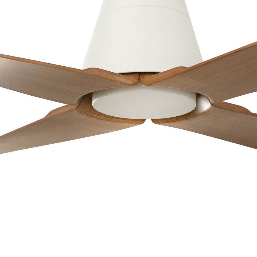 FARO 34105 - Stropni ventilator TYPHOON M rjava/bela pr. 130 cm IP44 + Daljinski upravljalnik