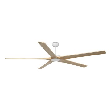 FARO 34191WT - Stropni ventilator BIGWOOD XL borovica/bela premer 200 cm Wi-Fi Tuya + daljinski upravljalnik