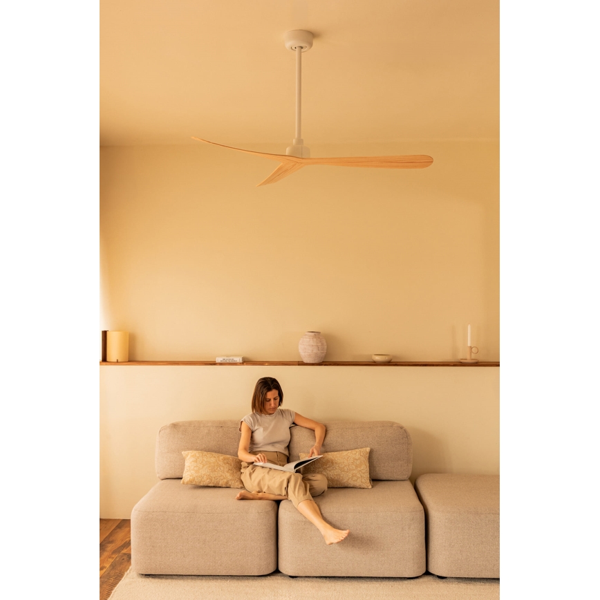 FARO 34195 - Stropni ventilator ROCKER M, premer 132 cm, bež/bela + daljinski upravljalnik