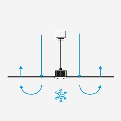 FARO 34195 - Stropni ventilator ROCKER M, premer 132 cm, bež/bela + daljinski upravljalnik