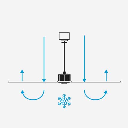FARO 34197WT - Stropni ventilator ROCKER M premer 132 cm rjava/črna Wi-Fi Tuya + daljinski upravljalnik