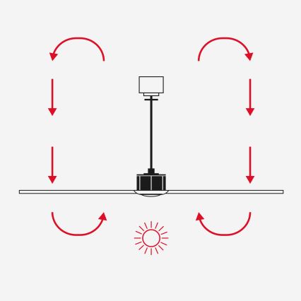 FARO 34197WT - Stropni ventilator ROCKER M premer 132 cm rjava/črna Wi-Fi Tuya + daljinski upravljalnik