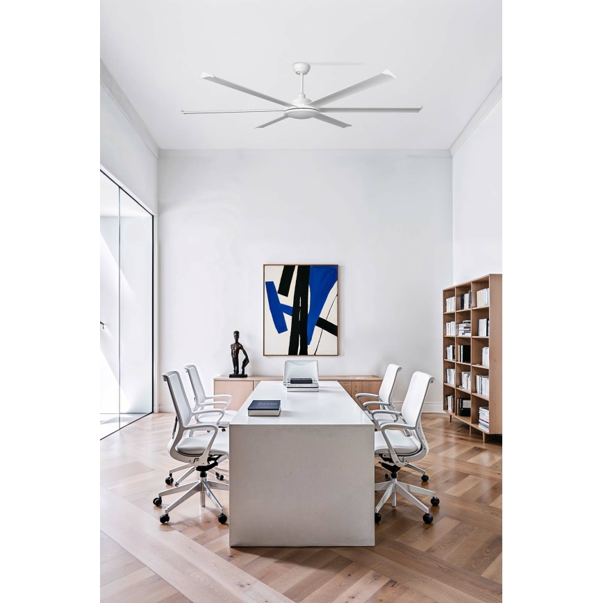 FARO 34202-130 - LED Stropni ventilator ROTTERDAM XL LED/32W/230V bela pr. 200 cm + Daljinski upravljalnik