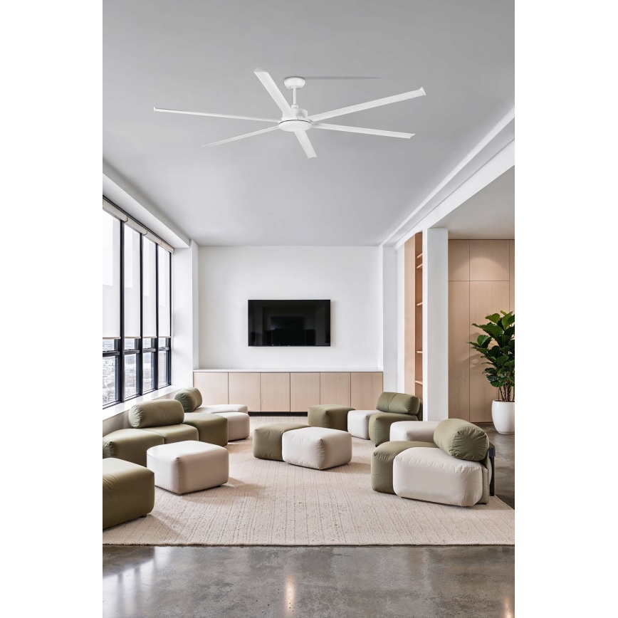 FARO 34206-130 - LED Zatemnitveni stropni ventilator ROTTERDAM XXL LED/32W/230V bela pr. 250 cm + Daljinski upravljalnik