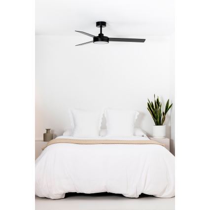 FARO 34261 - LED Stropni ventilator BARTH LED/24W/230V črna + Daljinski upravljalnik