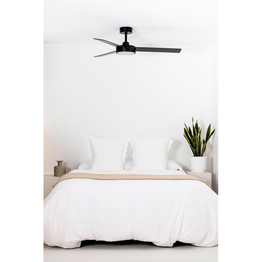 FARO 34261 - LED Stropni ventilator BARTH LED/24W/230V črna + Daljinski upravljalnik