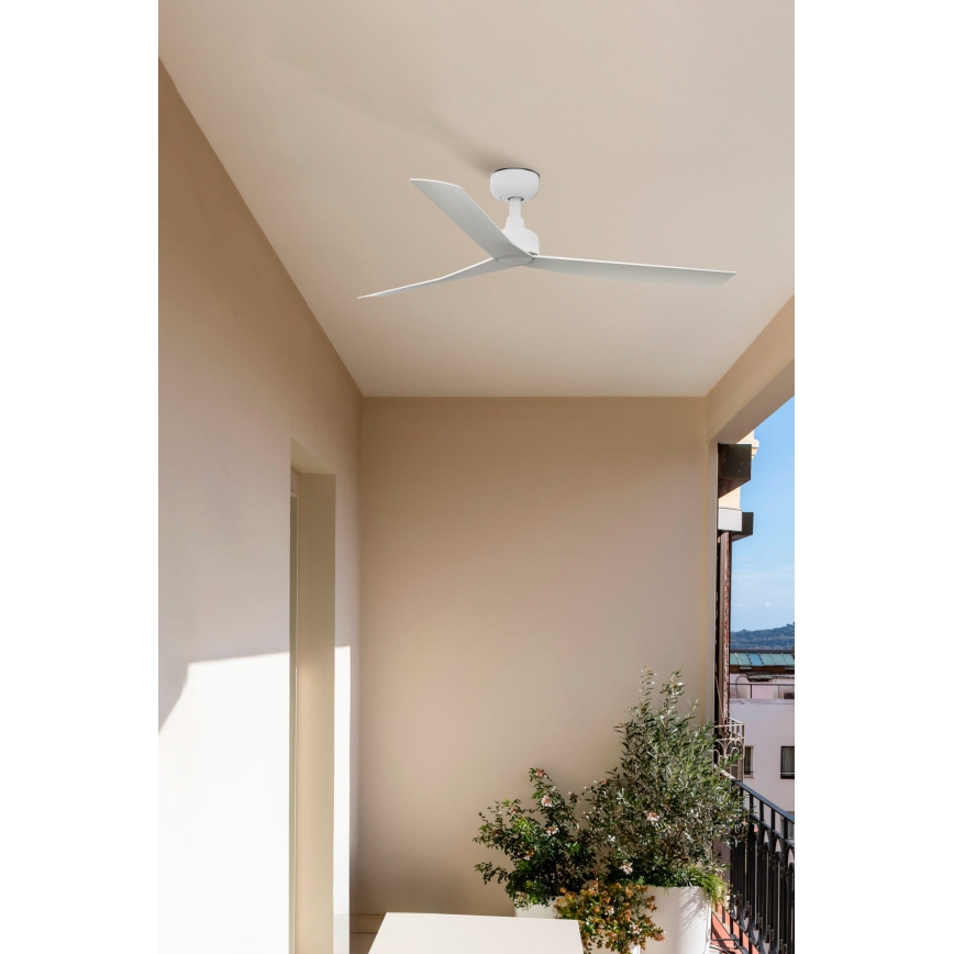 FARO 34274 - Stropni ventilator MARINE M bela pr. 125 cm IP44 + Daljinski upravljalnik