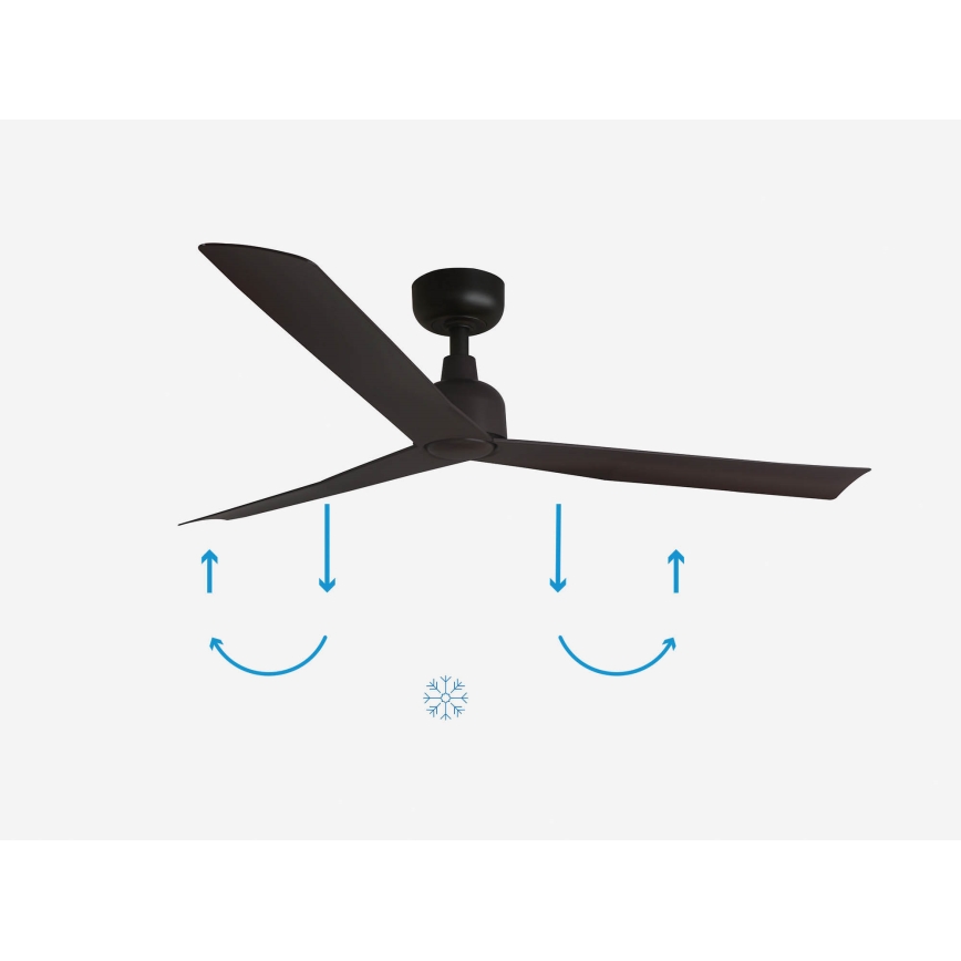 FARO 34275 - Stropni ventilator MARINE M rjava pr. 125 cm IP44 + Daljinski upravljalnik