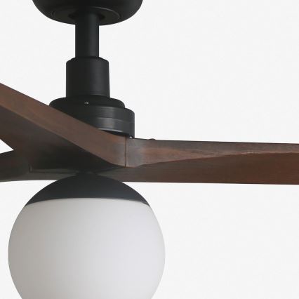 FARO 34276-11L - Stropni ventilator KLIM L 1xE27/15W/230V les/črna pr. 150 cm + Daljinski upravljalnik