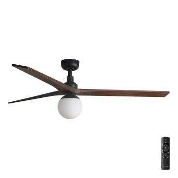 FARO 34276-11L - Stropni ventilator KLIM L 1xE27/15W/230V les/črna pr. 150 cm + Daljinski upravljalnik