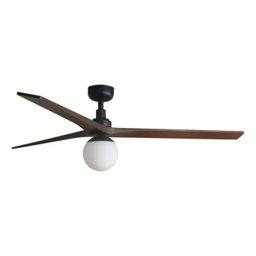 FARO 34276WT-11L - Stropni ventilator KLIM L 1xE27/15W/230V les/črna pr. 150 cm Wi-Fi Tuya + Daljinski upravljalnik