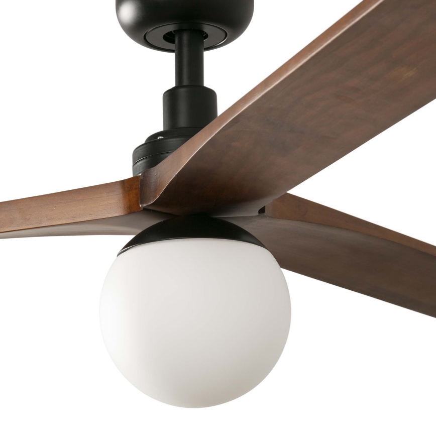 FARO 34276WT-11L - Stropni ventilator KLIM L 1xE27/15W/230V les/črna pr. 150 cm Wi-Fi Tuya + Daljinski upravljalnik