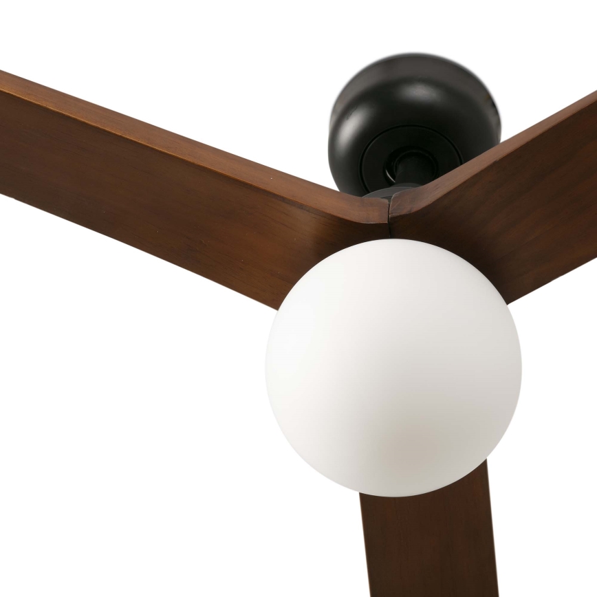 FARO 34276WT-11L - Stropni ventilator KLIM L 1xE27/15W/230V les/črna pr. 150 cm Wi-Fi Tuya + Daljinski upravljalnik