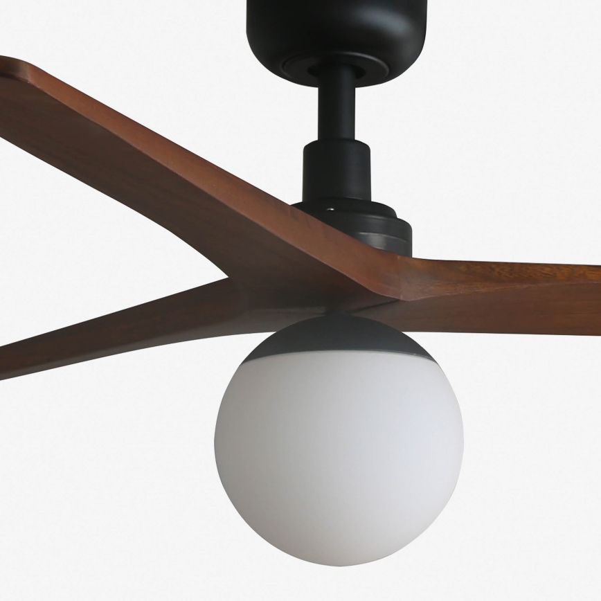 FARO 34277-11L - Stropni ventilator KLIM M 1xE27/15W/230V les/črna pr. 125 cm + Daljinski upravljalnik