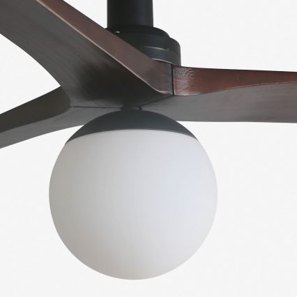 FARO 34278-11L - Stropni ventilator KLIM S 1xE27/15W/230V les/črna pr. 92,5 cm + Daljinski upravljalnik