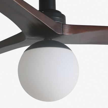 FARO 34278WT-11L - Stropni ventilator KLIM S 1xE27/15W/230V les/črna pr. 92,5 cm Wi-Fi Tuya + Daljinski upravljalnik