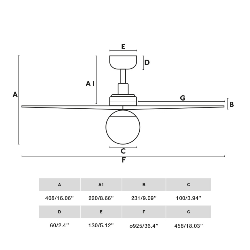 FARO 34278WT-11L - Stropni ventilator KLIM S 1xE27/15W/230V les/črna pr. 92,5 cm Wi-Fi Tuya + Daljinski upravljalnik