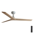FARO 34280 - Stropni ventilator KLIM M rjava/bela pr. 125 cm + Daljinski upravljalnik