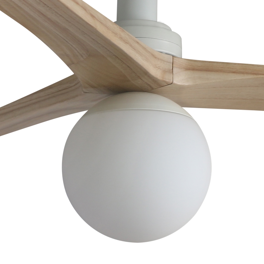FARO 34281WT-11L - Stropni ventilator KLIM S 1xE27/15W/230V les/bela pr. 92,5 cm Wi-Fi Tuya + Daljinski upravljalnik