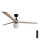 FARO 34282-11L - Stropni ventilator KLIM L 1xE27/15W/230V les/črna pr. 150 cm + Daljinski upravljalnik