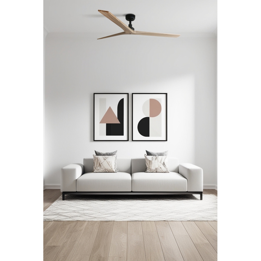 FARO 34282 - Stropni ventilator KLIM L rjava/črna pr. 150 cm + Daljinski upravljalnik