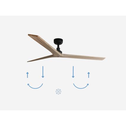 FARO 34282 - Stropni ventilator KLIM L rjava/črna pr. 150 cm + Daljinski upravljalnik