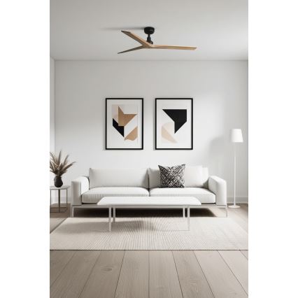 FARO 34283 - Stropni ventilator KLIM M rjava/črna pr. 125 cm + Daljinski upravljalnik