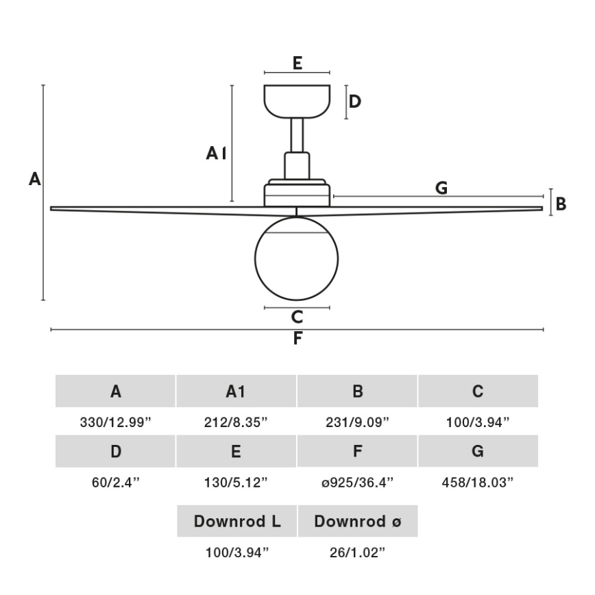 FARO 34284-11L - Stropni ventilator KLIM S 1xE27/15W/230V les/črna pr. 92,5 cm + Daljinski upravljalnik