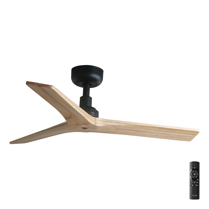 FARO 34284 - Stropni ventilator KLIM S bor/črna pr. 92,5 cm + Daljinski upravljalnik
