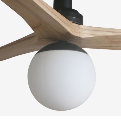 FARO 34284WT-11L - Stropni ventilator KLIM S 1xE27/15W/230V bor/črna pr. 92,5 cm Wi-Fi Tuya + Daljinski upravljalnik
