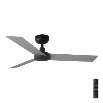 FARO 34285 - Stropna svetilka CRUISER S črna pr. 106 cm + Daljinski upravljalnik