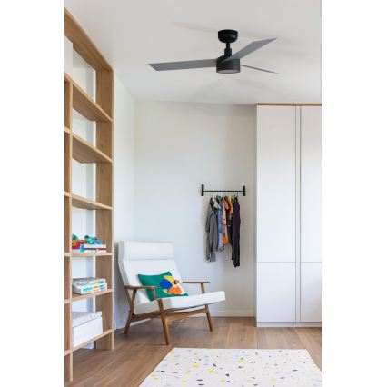 FARO 34285WT1S - LED zatemljiv stropni ventilator CRUISER S LED/18W/230V 2700/3000/4000K premer 106 cm siva/črna Wi-Fi Tuya + daljinski upravljalnik