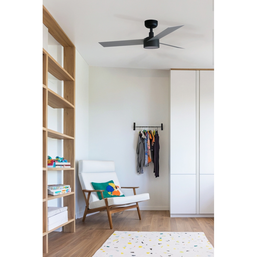 FARO 34285WT1S - LED zatemljiv stropni ventilator CRUISER S LED/18W/230V 2700/3000/4000K premer 106 cm siva/črna Wi-Fi Tuya + daljinski upravljalnik