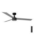 FARO 34286-1TW - LED Zatemnitveni stropni ventilator CRUISER L LED/18W/230V 2700/4000/6500K pr. 132 cm črna/siva + Daljinski upravljalnik