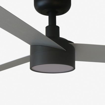 FARO 34286-1TW - LED Zatemnitveni stropni ventilator CRUISER L LED/18W/230V 2700/4000/6500K pr. 132 cm črna/siva + Daljinski upravljalnik