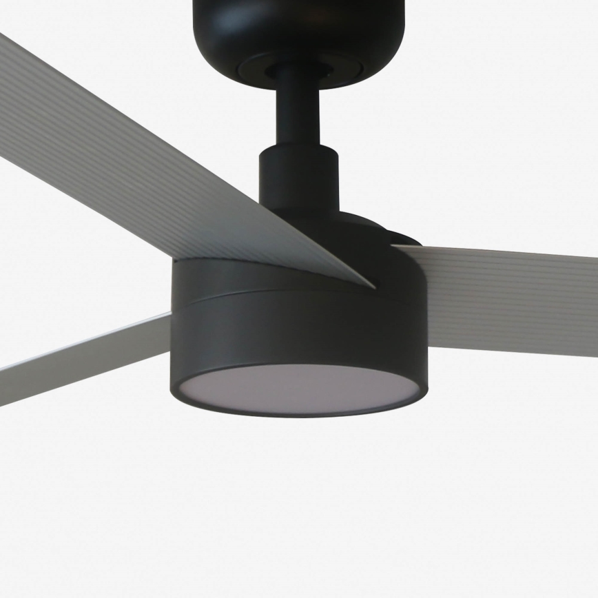 FARO 34286-1TW - LED Zatemnitveni stropni ventilator CRUISER L LED/18W/230V 2700/4000/6500K pr. 132 cm črna/siva + Daljinski upravljalnik
