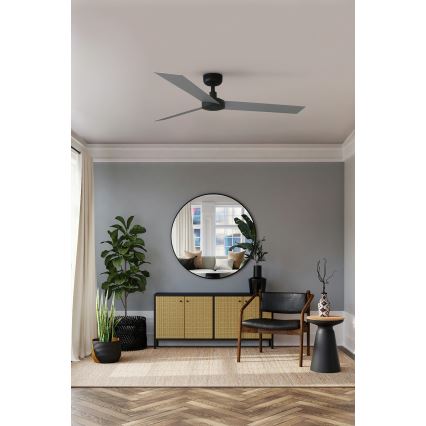 FARO 34286 - Stropni ventilator CRUISER L črna pr. 132 cm + Daljinski upravljalnik