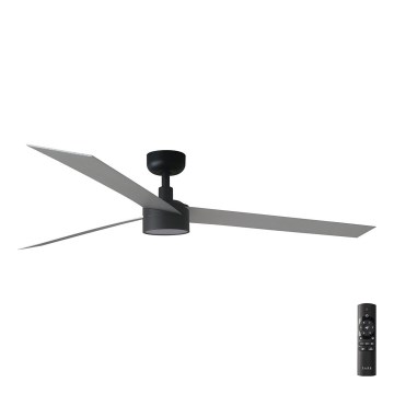 FARO 34287-1TW - LED Zatemnitveni stropni ventilator CRUISER XL LED/18W/230V 2700/4000/6500K pr. 160 cm črna/siva + Daljinski upravljalnik