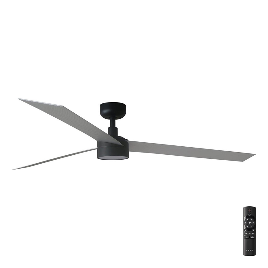 FARO 34287-1TW - LED Zatemnitveni stropni ventilator CRUISER XL LED/18W/230V 2700/4000/6500K pr. 160 cm črna/siva + Daljinski upravljalnik