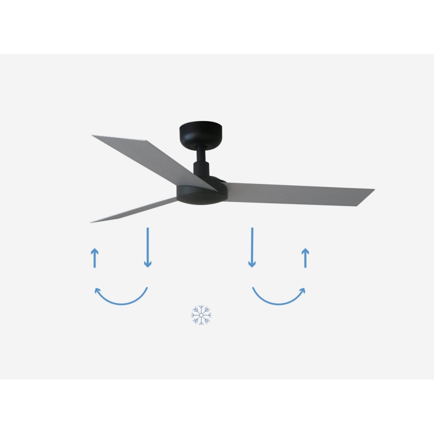 FARO 34287 - Stropni ventilator CRUISER XL črna pr. 160 cm + Daljinski upravljalnik