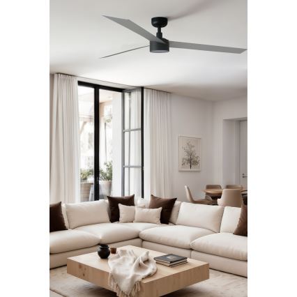 FARO 34287WT1S - LED zatemljiv stropni ventilator CRUISER XL LED/18W/230V 2700/3000/4000K premer 160 cm siva/črna Wi-Fi Tuya + daljinski upravljalnik