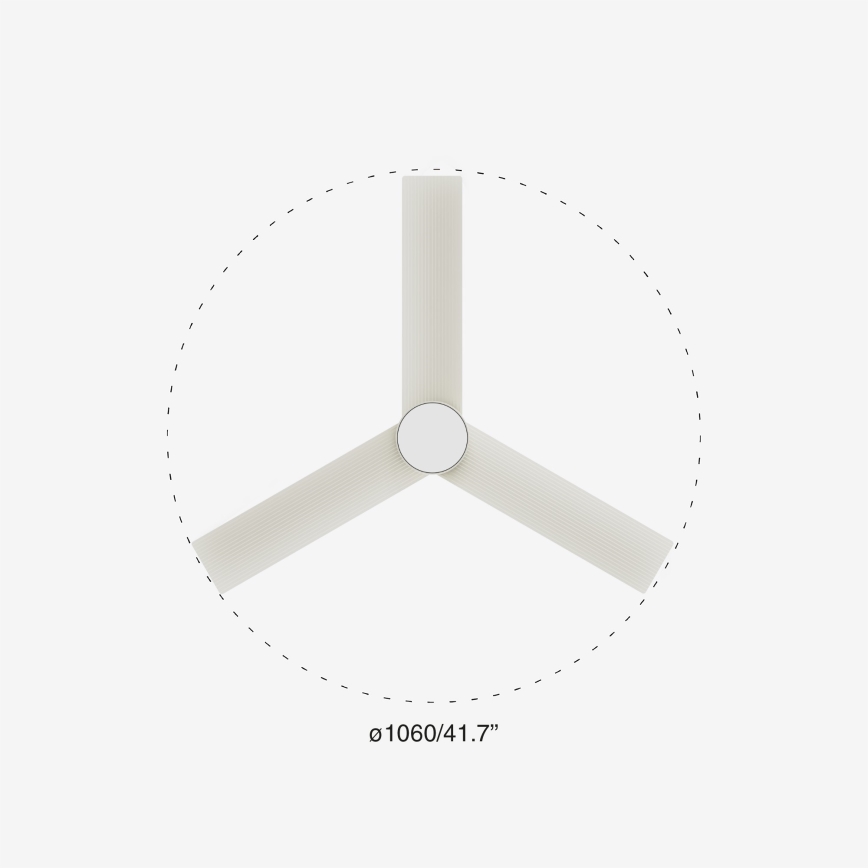 FARO 34288-1TW - LED Zatemnitveni ventilator CRUISER S LED/20W/230V pr. 106 cm 2700/4000/6500K + Daljinski upravljalnik