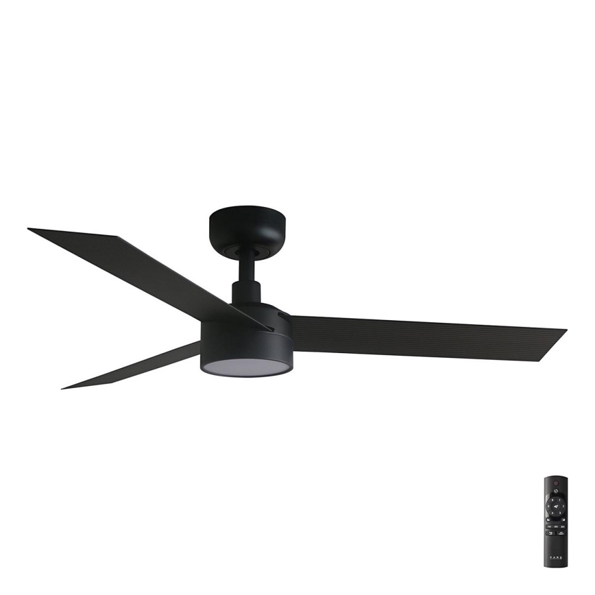 FARO 34289-1TW - LED Zatemnitveni stropni ventilator CRUISER S LED/18W/230V 2700/4000/6500K pr. 106 cm črna + Daljinski upravljalnik