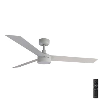 FARO 34290-1TW - LED ventilator CRUISER z možnostjo zatemnitve LED/20W/230V 2700/3000/4000K premer 132 cm bela + daljinski upravljalnik