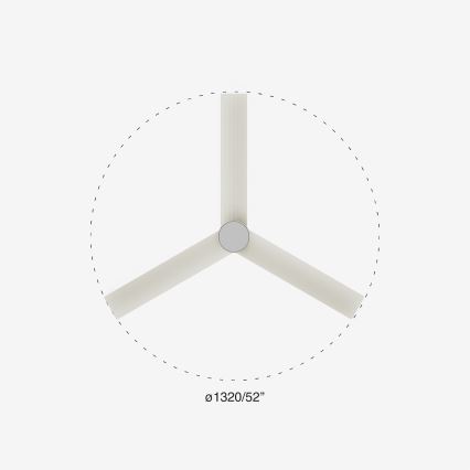 FARO 34290-1TW - LED Zatemnitveni ventilator CRUISER LED/20W/230V 2700/4000/6500K pr. 132 cm bela + Daljinski upravljalnik