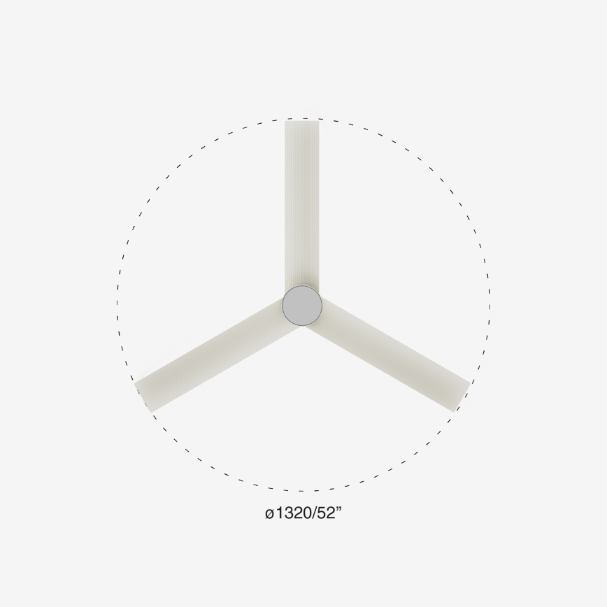 FARO 34290-1TW - LED Zatemnitveni ventilator CRUISER LED/20W/230V 2700/4000/6500K pr. 132 cm bela + Daljinski upravljalnik