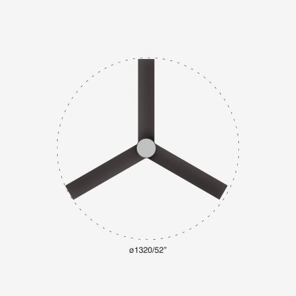 FARO 34291-1TW - LED Zatemnitveni stropni ventilator CRUISER LED/20W/230V 2700/4000/6500K pr. 132 cm črna + Daljinski upravljalnik
